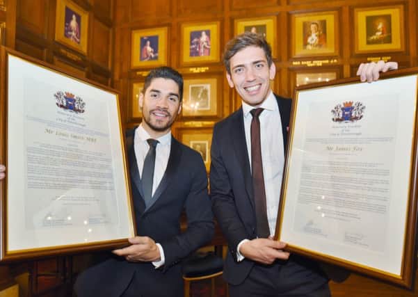 Louis Smith and James Fox receive Freedom of the City at the Town Hall EMN-170322-085916009