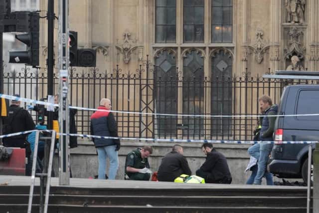 Medics at the scene in London. Photo: South West News Service