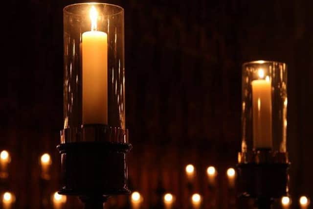 Candles at Peterborough Cathedral