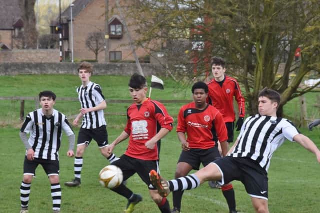 Action from the Under 16 game between Oundle Town and Netherton.
