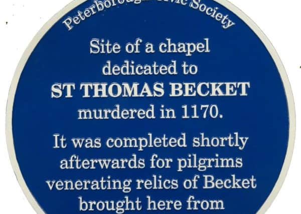 Thomas Becket blue plaque