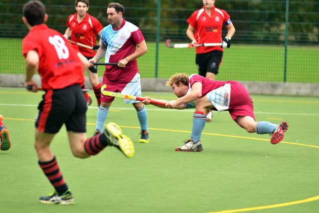 Spalding's short corner specialist Staurt Cunnington.