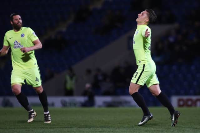 Posh striker Tom Nichols has contributed 10 goals and 10 assists to the League One campaign. Photo: Joe Dent/theposh.com.
