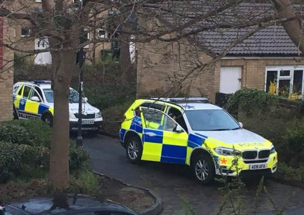 Police in Bringhurst this morning.