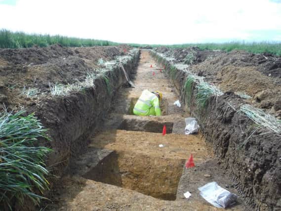 One of the trial trenches on the A14 scheme