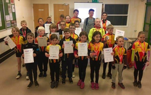 Pictured are prizewinners in the Fenland Clarion Spring Series of youth races.