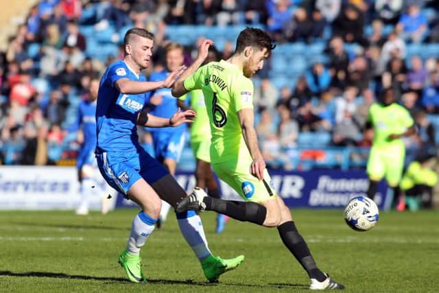 Jack Baldwin played well for Posh at Gillingham.