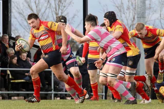 Paulius Strigonas was sent off for swearing.