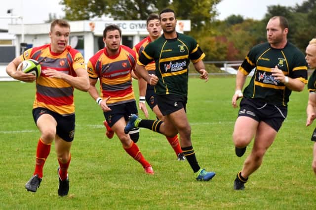 Tom Williams ran in a hat-trick of tries.