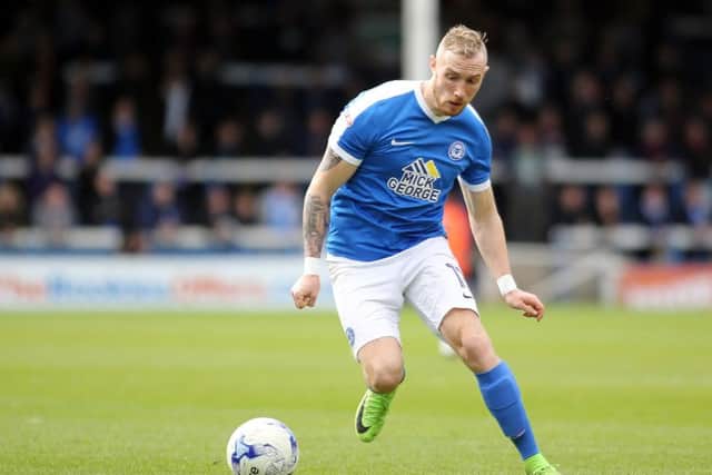 Marcus Maddison on the ball for Posh in their 2-0 win over Charlton. Photo: Joe Dent/theposh.com.