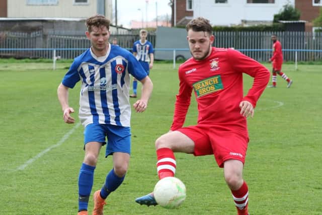 Lee Barsby on the ball for Peterborough Northern Star at Harrowby. Photo: Tim Gates.