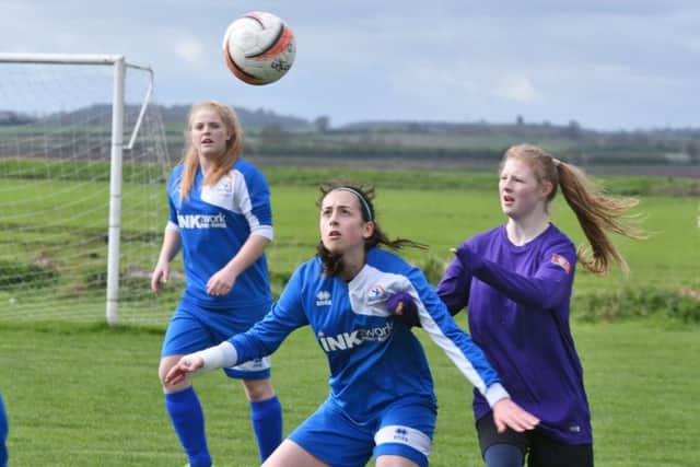Action from the game between Yaxley Under 15s and Riverside. Picture: David Lowndes