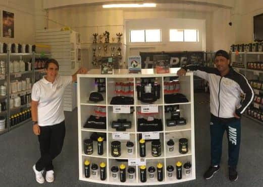 Sarah and Nabil in Legends Fitness in Peterborough.