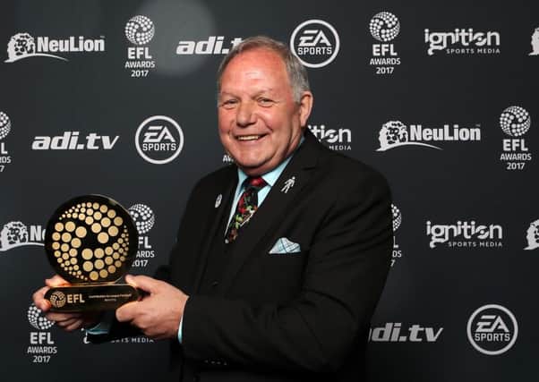 Barry Fry with his EFL award.