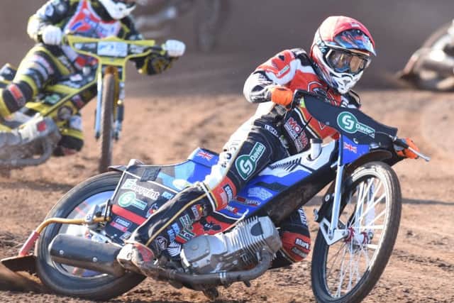 Bradley Wilson-Dean on his way to victory for Panthers against Redcar.