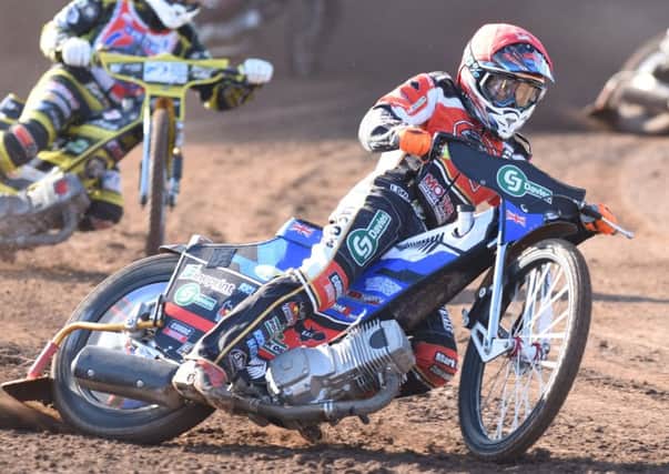 Bradley Wilson-Dean on his way to victory for Panthers against Redcar.