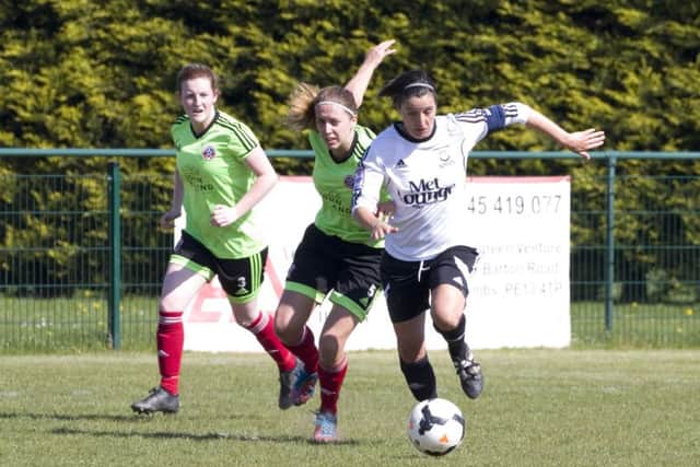 Vicky Gallagher netted a hat-trick. Picture: Tim Gates