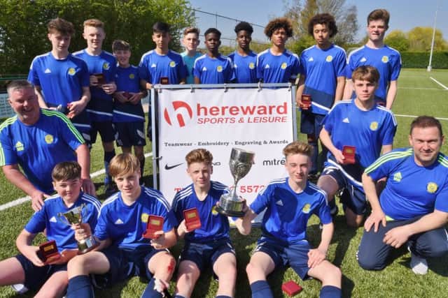 Under 15 PFA Cup winners Peterborough Sports.