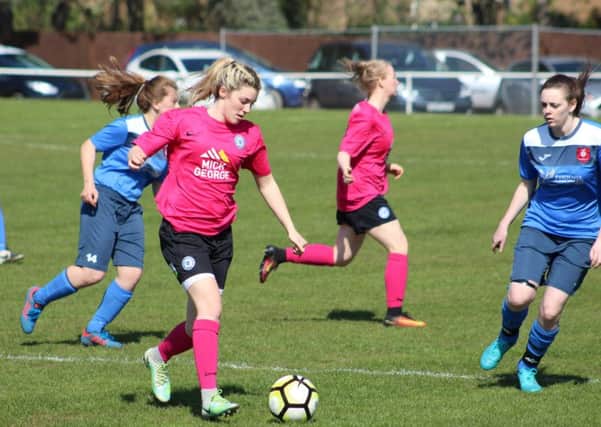 Jess Driscoll on the attack for Posh against S&L. Picture: Gary Reed