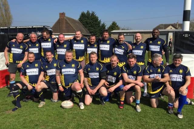 The Thorney Old Monks side that won the East Midlands Veterans Plate final.