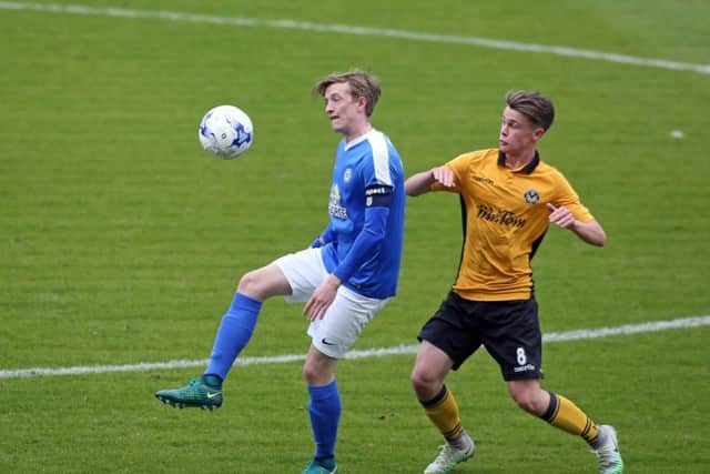 Club captain Chris Forrester in action for Posh Reserves against Newport. Photo: Joe Dent/theposh.com.