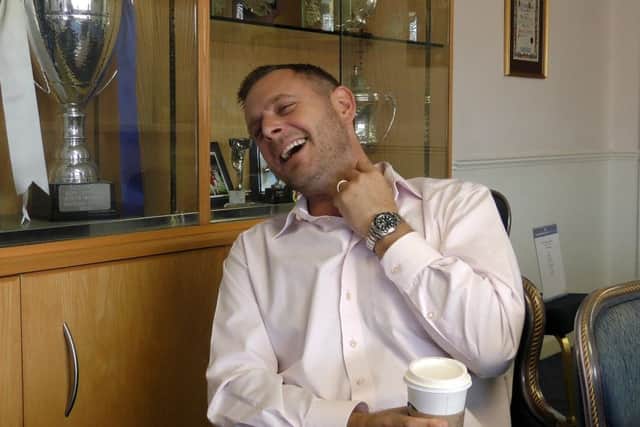 Posh chairman Darragh MacAnthony during his exclusive interview with the Peterborough Telegraph.