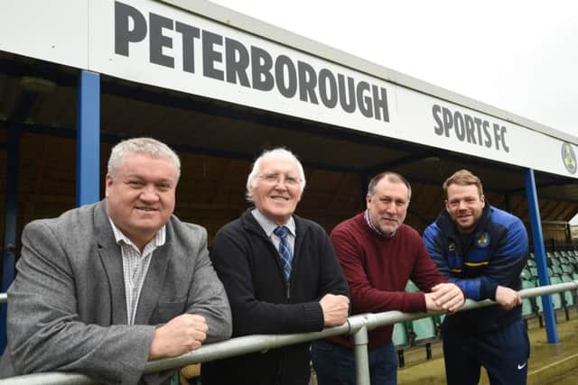 The wise men at Peterborough Sports FC, from the left, chairman Stephen Cooper, president Colin Day, director of football Pat Rayment and manager Jimmy Dean.