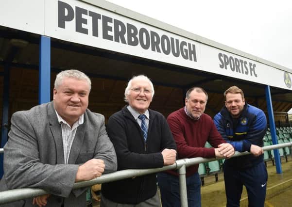The wise men at Peterborough Sports FC, from the left, chairman Stephen Cooper, president Colin Day, director of football Pat Rayment and manager Jimmy Dean.