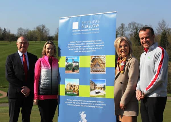Pictured are from the left Steve Fraser (Smithers Purslow), Liz Haughton (Greetham Valley Junior Organiser), Carolyn Affleck (Smithers Purslow) and Neil Curtis (Greetham Valley Head PGA Professional).