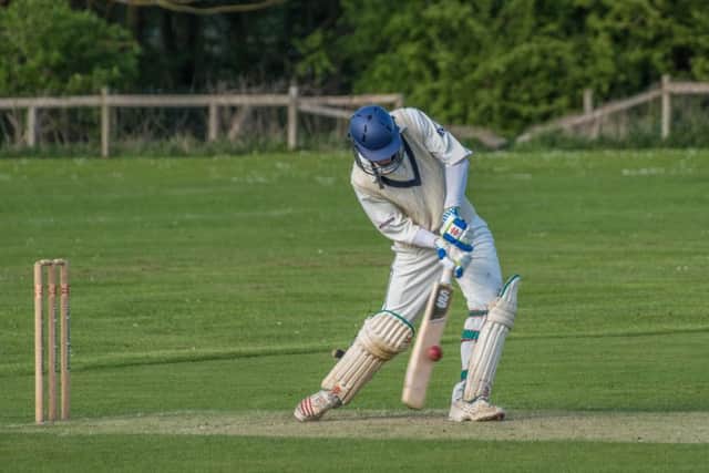 Burghley Park's Michael Hobbiss in action against Stamford. Photo: J Biggs photography