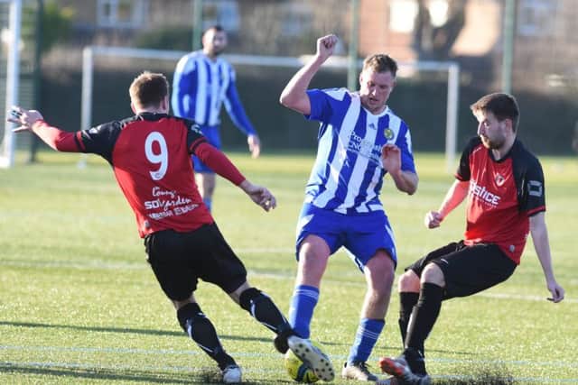 Action from Netherton v Peterborough Sports Reserves in January.