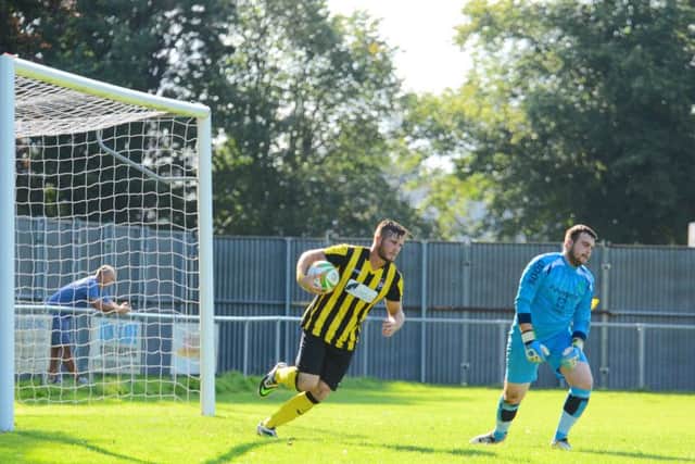 Josh Ford scored twice for Holbeach United Reserves against Stamford Lions.