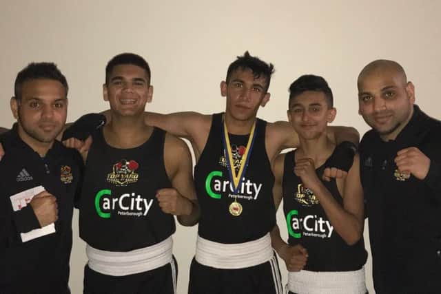 The Top Yard team at Cotgrave was, from the left, coach Bilal Javed, Amaan Nadeem, Fazan Khalid, Junayd Ali and coach Hamad Javed.