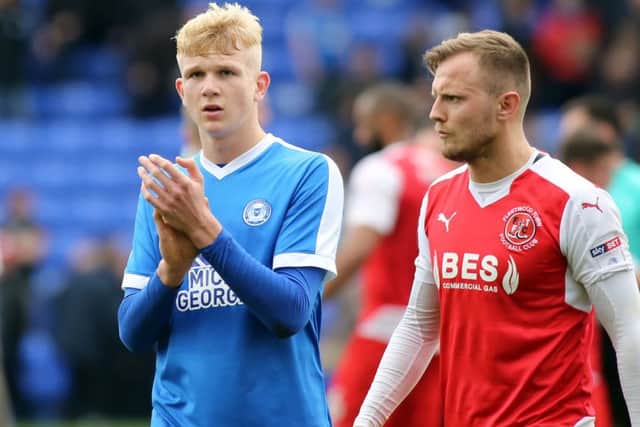 Lewis Freestone after his Posh debut against Fleetwood.