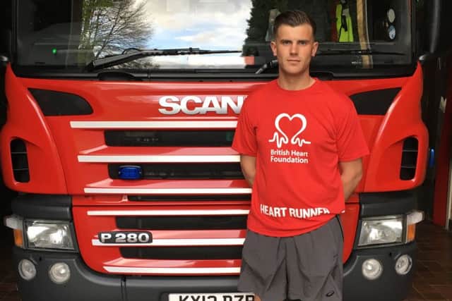 Tom Bingley ready for the London Marathon