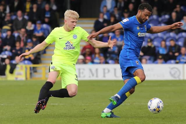 Lewis Freestone (lerft) is expected to start for Posh against Bristol Rovers.