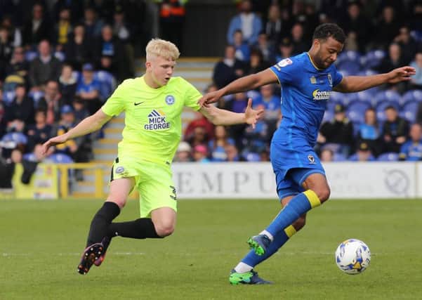Lewis Freestone (lerft) is expected to start for Posh against Bristol Rovers.