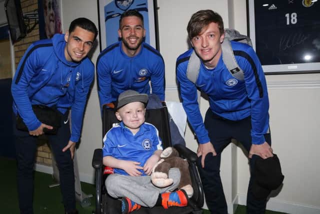 Caleb meeting some of the players