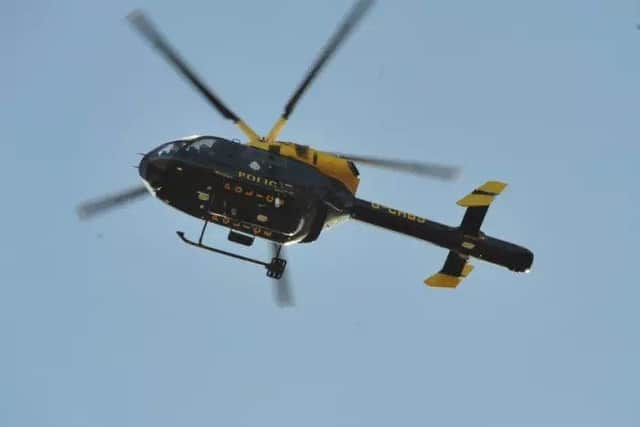 The police helicopter