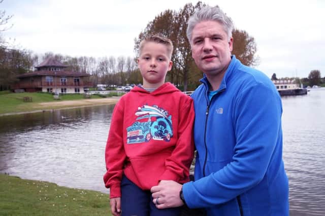 Fred Pawlett with his son Jacob