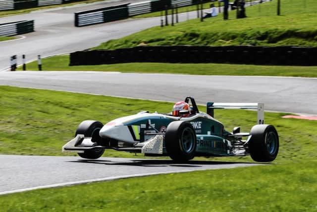 Ashley Dibden in action at Cadwell Park.