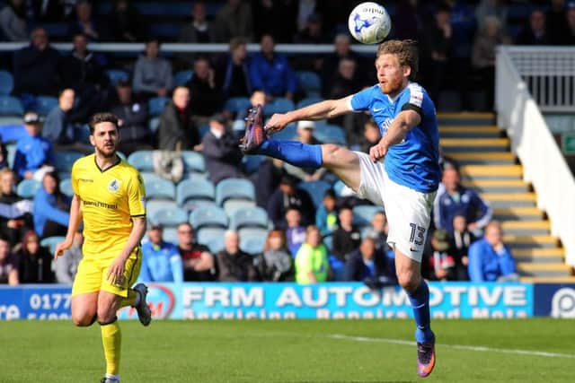 Craig Mackail-Smith in action for Posh against Bristol Rovers. Photo: Joe Dent/theposh.com.