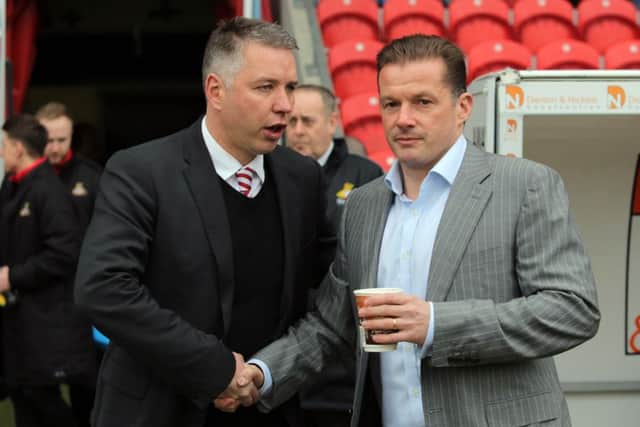 Former Posh bosses Darren Ferguson (left) and Graham Westley (right).