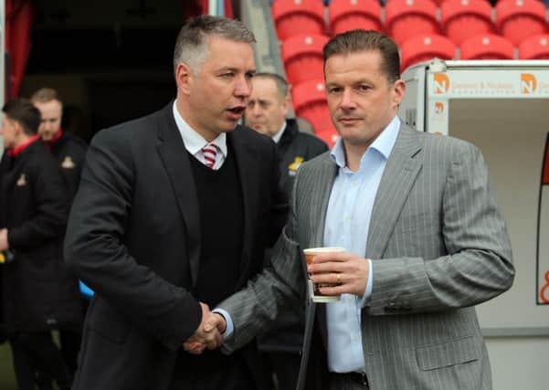 Former Posh bosses Darren Ferguson (left) and Graham Westley (right).