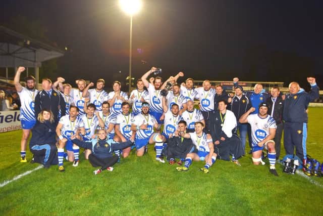 Peterborough Lions celebrate their East Midlands Cup triumph. Picture: Mick Sutterby