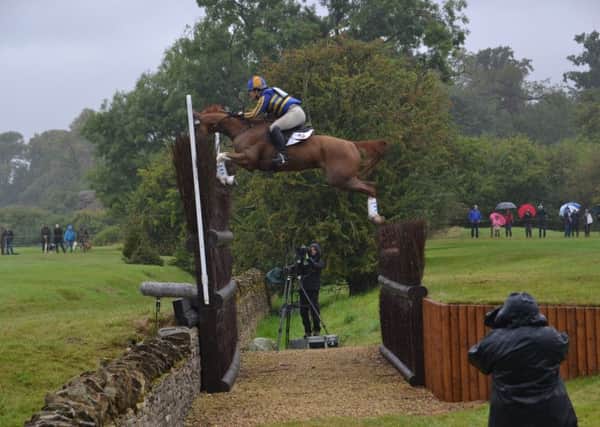 Bunny Sexton (USA) riding Rise Again at the Cottesmore Leap, Landrover Burghley Horse Trials 2016.