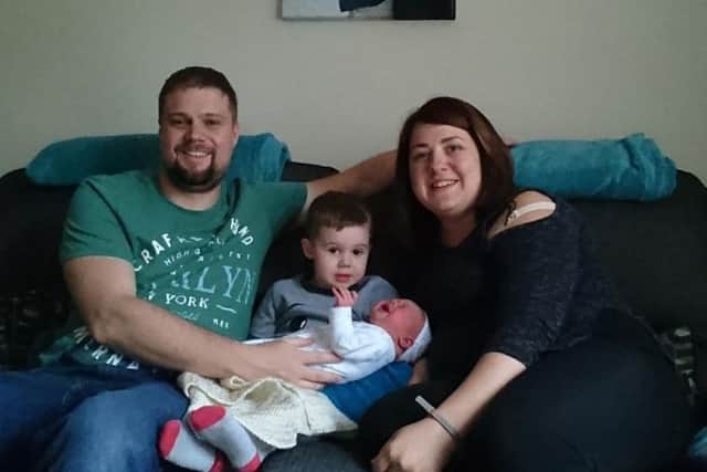 Michael and Charlotte with new arrival Elliya and big brother Raygan
