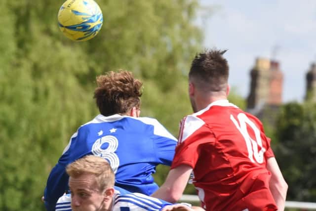 Action from Peterborough Sports Reserves against Moulton Harrox. Photo: David Lowndes.