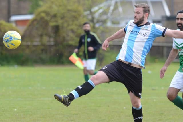 A Premiair player on the stretch in a 4-4 draw against FC Peterborough Reserves. Photo: David Lowndes.