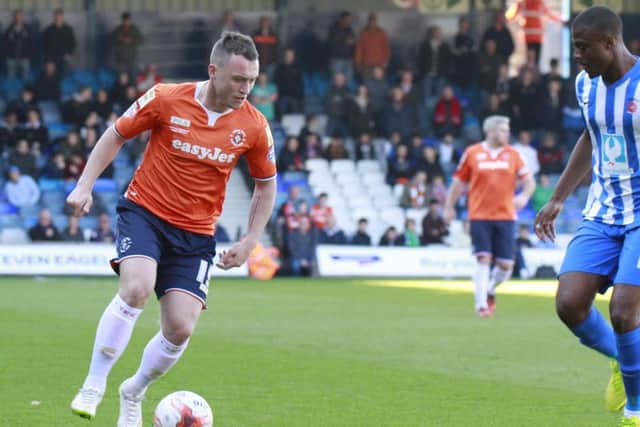 Ricky Miller (left) in action for Luton.